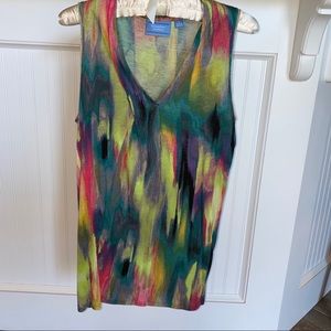 SimplyVera Vera Wang Watercolor Tank Top